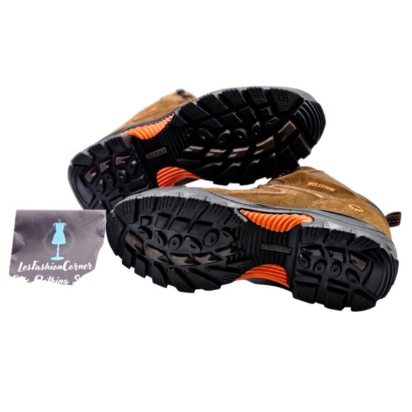 NWOB Wolverine Men's Brown Leather Hiking Waterproof Steel-Toe Boots Sz 12M 387 - Picture 11 of 15